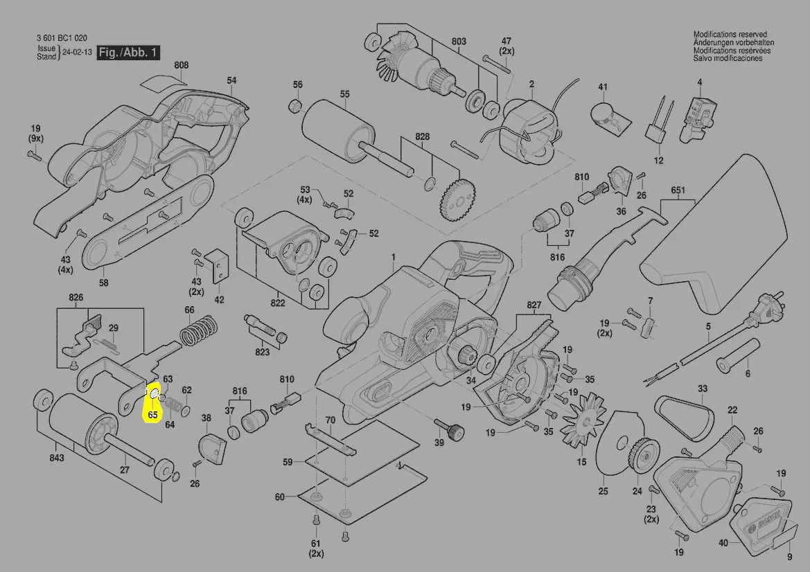 bague réglage bande réf. 1 619 PC2 367 BOSCH
